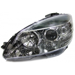 FAROS CON LUPA PARA MERCEDES SPORTCOUPE CLC W204 (MODELOS A PARTIR DEL 2008). FONDO CROMO.