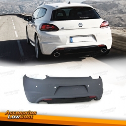 PARAGOLPES TRASERO LOOK R PARA VW SCIROCCO 08-14 CON PDC  Y DIFUSOR DOBLE SALIDA