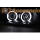 FAROS OJOS DE ANGEL CCFL BMW E90, 05-08 CRISTAL CLARO/ NEGRO, 4 PUERTAS