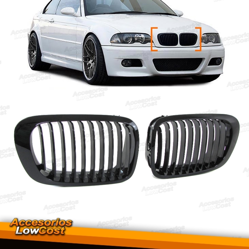 Rejilla De Ventilación Lateral Negra Para BMW E46 M3 – Número De Pieza 51137895914 – Material PP De Calidad – Medidas 27,7×7,5×3,2 Cm