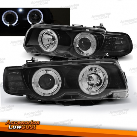 FAROIS ANGEL EYES / BMW E38 / 98-01 FUNDO PRETO