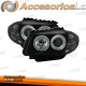 FARÓIS ANGEL EYES BMW SERIE 1 E87  04-11  PRETO