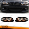 FARÓIS ANGEL EYES / BMW E46 SEDAN / 98-01 FUNDO PRETO