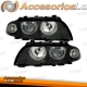 FAROIS ANGEL EYES / BMW E46 SEDAN / 98-01 FUNDO PRETO