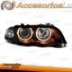 FAROIS ANGEL EYES / BMW E46 SEDAN / 98-01 FUNDO PRETO