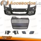 PARAGOLPES FRONTAL Look S-LINE (RS4) para AUDI A4 B7 (04-07), para RSA, sin PDC. Parrilla negro mate.