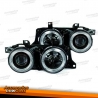 FARÓIS ANGEL EYES / BMW E34 / E32  88-95 / PRETOS