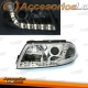 FAROIS LUZ DIURNA VW LED VOLKSWAGEN PASSAT 3BG, 00-05. FUNDO CROMADO.
