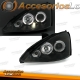 FAROIS ANGEL EYES FORD FOCUS 98-01. FUNDO PRETO