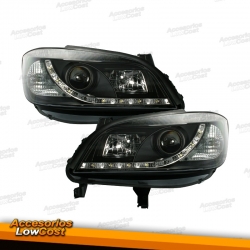 FAROS LUZ DIURNA LED OPEL ZAFIRA 99-05. FONDO NEGRO O CROMO.