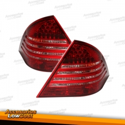 FAROLINS TRASEIROS LED / MERCEDES C W203 / 04-07 VERMELHO BRANCO