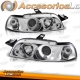 FARÓIS ANGEL EYES / FIAT PUNTO / 93-99 FUNDO CROMADO