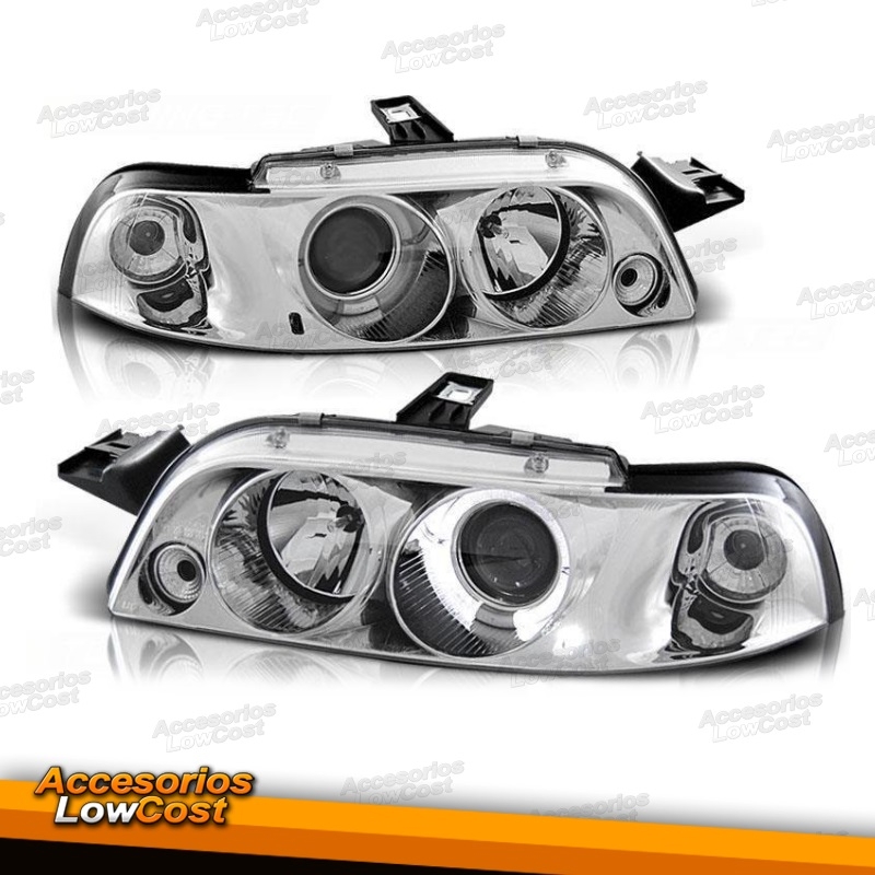 FAROS OJOS ANGEL FIAT PUNTO, CRISTAL CLARO/CROMADO...
