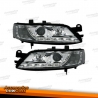 FARÓIS COM LUZ DIURNA LED / OPEL VECTRA 99-02 FUNDO CROMADO