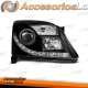 FAROIS COM LUZ DIURNA LED / OPEL VECTRA C 02-05 FUNDO PRETO