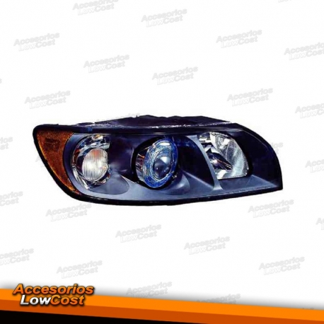 FAROL / OPTICA DIREITA H7+HB3 / VOLVO S40 / V50 / FUNDO PRETO
