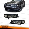 FARÓIS OPEL VECTRA B 99-02 CROMADO / PRETO