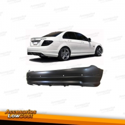 PARAGOLPES TRASERO TIPO AMG MERCEDES CLASE C W204 07-14 CON DOBLE SALIDA