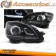 FARÓIS / OPTICAS LUZ DIURNA LED / MERCEDES CLASSE C W204 / 07-11 FUNDO PRETO