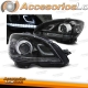 FAROS CON LUZ DIURNA MERCEDES CLASE C W204 07-11 CON FONDO NEGRO