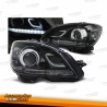 FARÓIS / OPTICAS LUZ DIURNA LED / MERCEDES CLASSE C W204 / 07-11 FUNDO PRETO