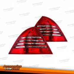 FAROLINS LED MERCEDES C W203, 00-04. VERMELHO / BRANCO