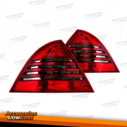 FAROLINS TRASEIROS LED / MERCEDES C W203 / 04-07 VERMELHO CINZA