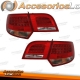 FAROLINS TRASEIROS LED AUDI A3 SPORTBACK VERMELHO / BRANCO