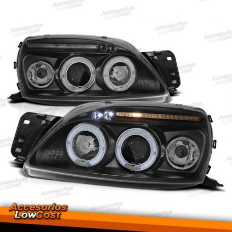 FAROIS ANGEL EYES / FORD FIESTA / 99-02 FUNDO PRETO