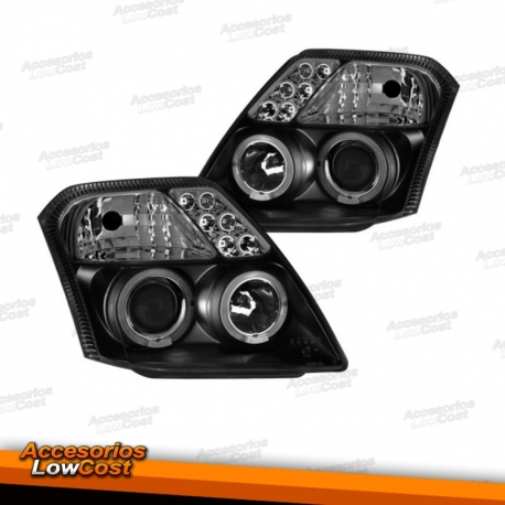 FAROIS ANGEL EYES CITROEN C2. FUNDO PRETO