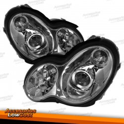 FAROS XENON W203 00-07 FONDO CROMADO, D2S + H7