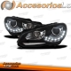 FAROS LUZ DRL DIURNA LED PARA VW GOLF VI 10/08-12, H7, Fondo Negro.