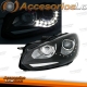 FAROS LUZ DRL DIURNA LED PARA VW GOLF VI 10/08-12, H7, Fondo Negro.