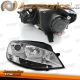 FAROS DELANTEROS DRL LED PARA VW GOLF VII, 11/12-17, fondo negro