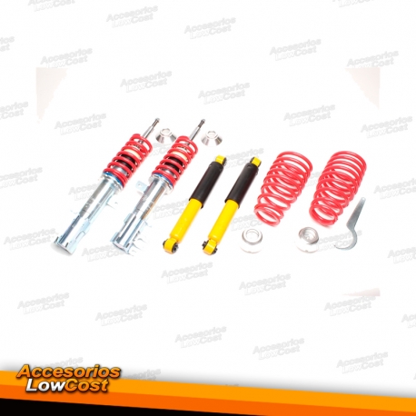 KIT SUSPENSAO REGULAVEL COILOVER FIAT 500, 500 ABARTH 2007 -