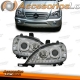 FAROS MERCEDES LUZ DIURNA LED W163, 02-05 CRISTAL CLARO/CROMADO