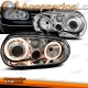 FAROIS ANGEL EYES VW GOLF IV LOOK R32, 97-03 FUNDO CROMADO