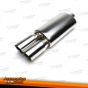 PANELA DE ESCAPE INOX UNIVERSAL DUPLA SAÍDA DIAGONAL