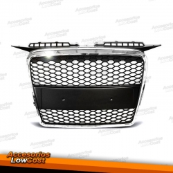 PARRILLA AUDI A3 05-08 SIN EMBLEMA TIPO PANAL DE ABEJA BORDE CROMO