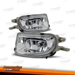 FAROS ANTINIEBLA MERCEDES CLASE E W210, CLK W208 (97-02) Y SLK R170 (96-00). FONDO CROMO.