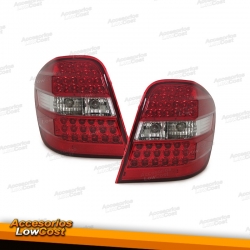 PILOTOS LED MERCEDES ML W164. COLOR ROJO-CROMO.