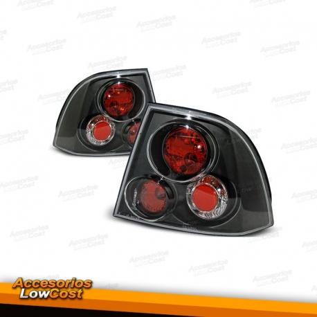 FAROLINS TRASEIROS TIPO LEXUS / OPEL VECTRA / 99-02 PRETO