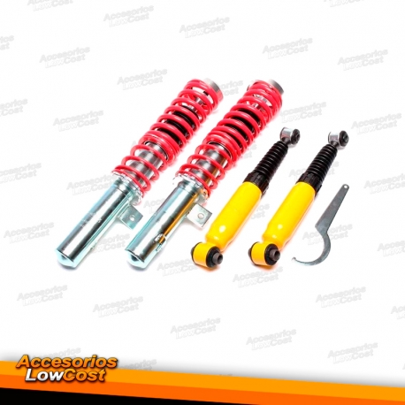 KIT SUSPENSAO REGULAVEL COILOVER PEUGEOT 206 08/1998 - 2006