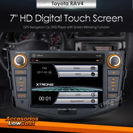 RADIO GPS DVD 2 DIN 7r ESPECIFICO PARA TOYOTA RAV4 (MODELOS ANTERIORES AL 2012)
