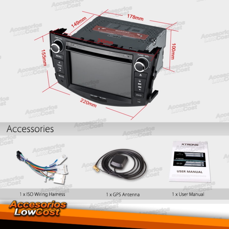 Radio con GPS para coche, reproductor Multimedia estéreo con DVD, para Seat  Alhambra Cordoba 6L Ibiza 6L Leon 1M y Toledo 1M