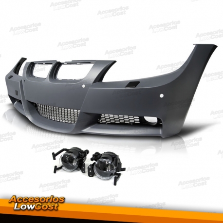 PARAGOLPES PACK M BMW SERIE 3 E90/91 05-08 CON LAVAFAROS Y PDC + NIEBLAS