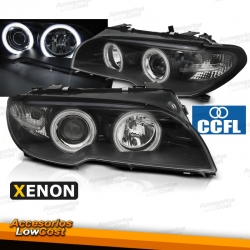 FAROIS XENON D2S ANGEL EYES CCFL / BMW E46 COUPE/CABRIO / 03-06