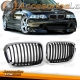 REJILLAS DELANTERAS CROMO NEGRO PARA BMW SERIE 3 E46 BERLINA (5/98-8/01).
