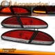 PILOTOS TRASEROS LED PARA SEAT LEON 1P. ROJO-CROMO.