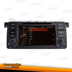 SISTEMA MULTIMEDIA CON WINDOWS CE, NAVEGADOR GPS DVD PANTALLA TÁCTIL HD 7'' PARA BMW E46, MG ZT Y ROVER 75.